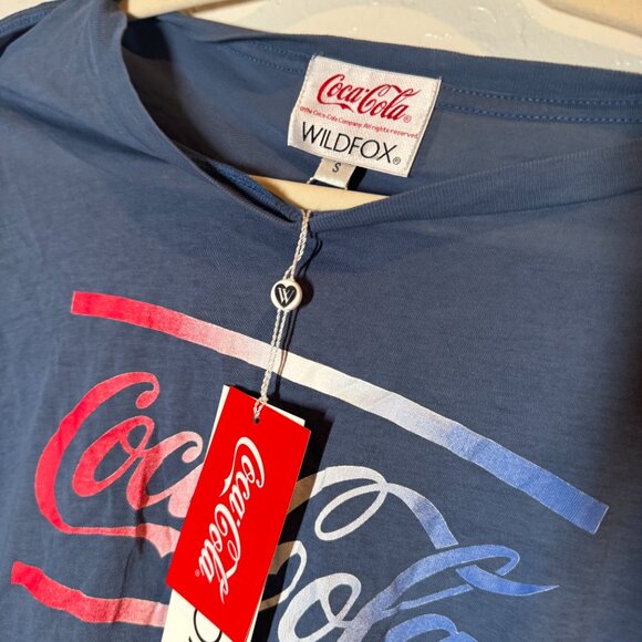 WILDFOX Coca Cola Graphic Womens Tee Shirt Size Small NEW‎ WITH TAG - Picture 2 of 2